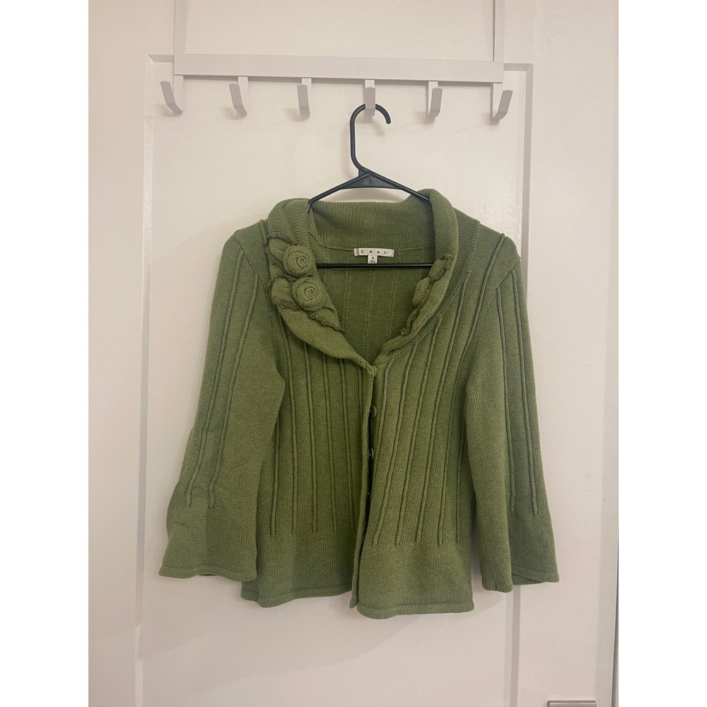 Vintage Y2K‎ Green Chunky Cardigan Wide Sleeve Chic Retro Stylish